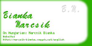 bianka marcsik business card